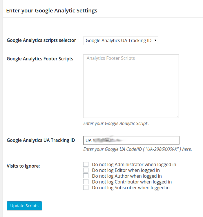Google Analytics WordPress Plugin настройка